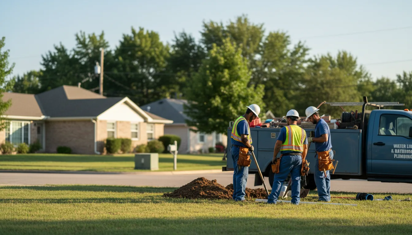 Residential water line and bathroom plumbing service in Litchfield, NE